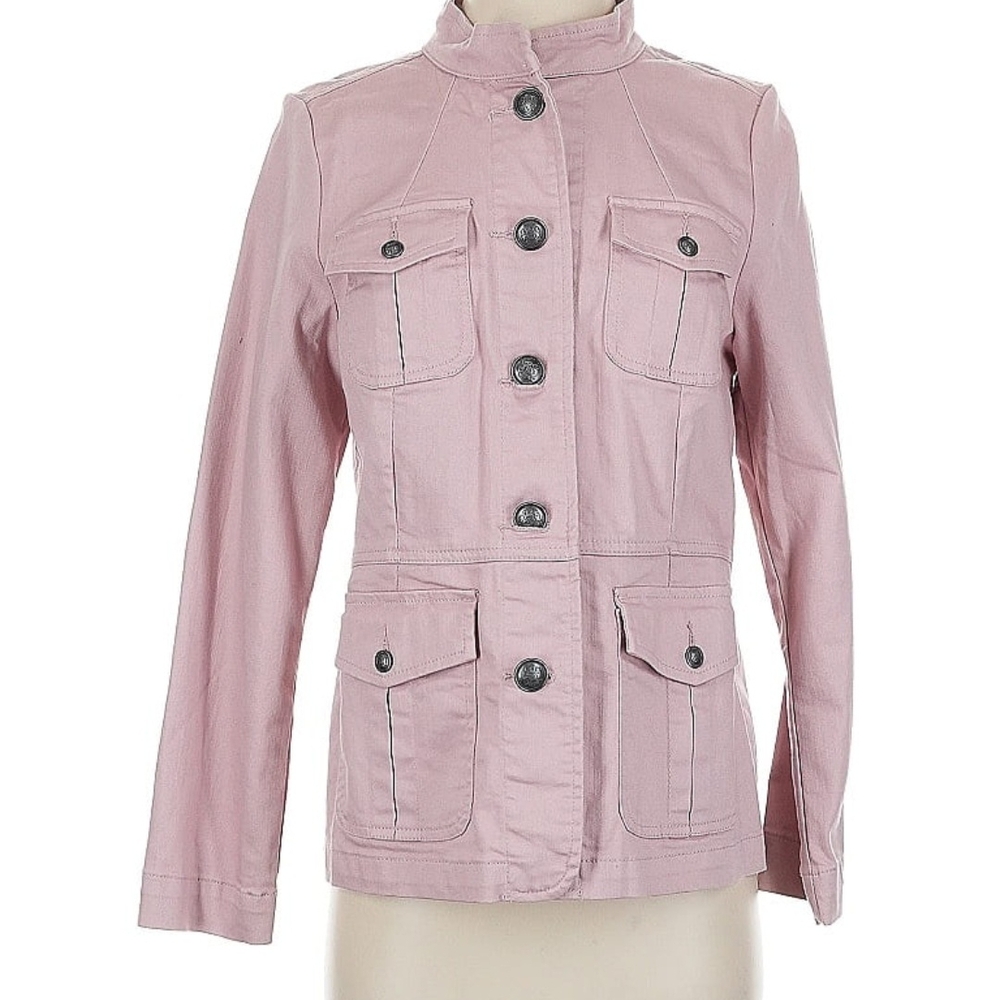 Talbots Pink Utility Jacket with Structured Design